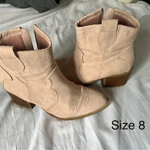 Light pink cowboy booties